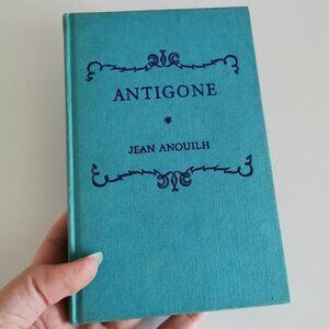 1960s Antigone Book Blue by Jean Anouilh FRENCH Play Inspired Sophocles Tragedy